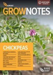 GRDC GrowNotes Chickpeas Northern Region cover