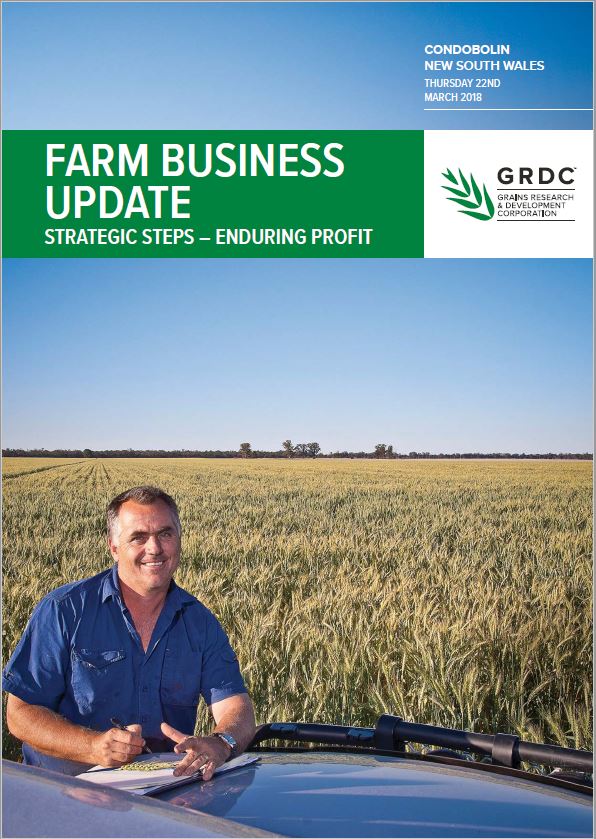 2018 Condobolin GRDC Farm Business Update cover