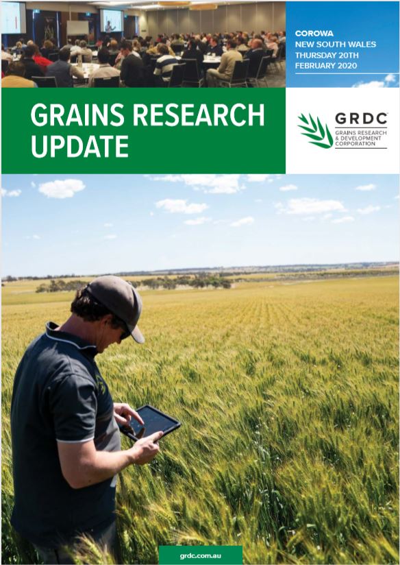 2020 Corowa GRDC Grains Research Update cover
