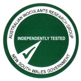 Picture of the green tick logo used by the Australian Inoculants Research Group