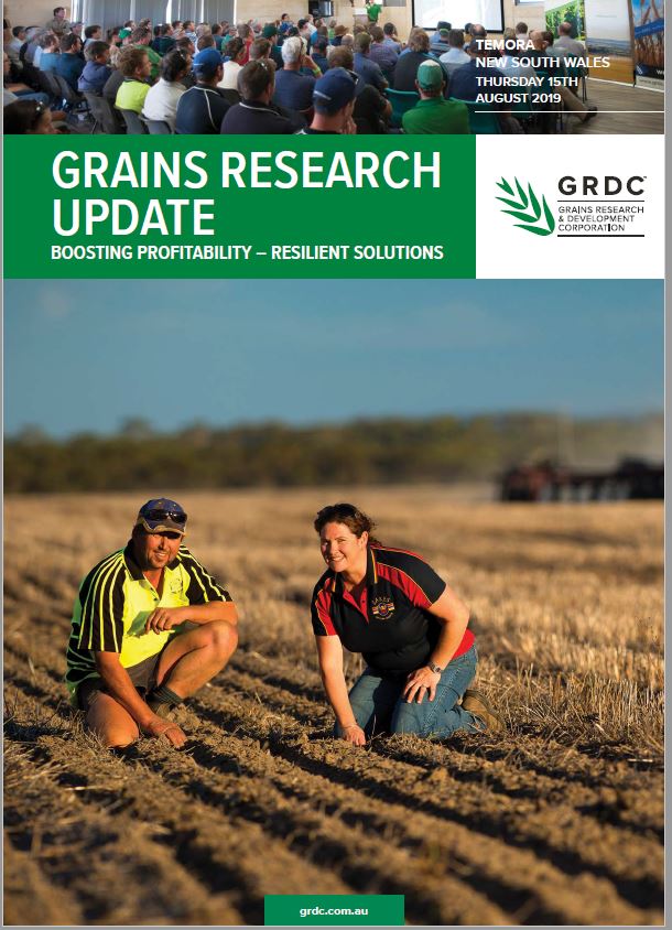 2019 Temora GRDC Grains Research Update cover