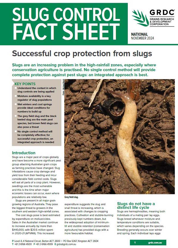 Slug control -     GRDC