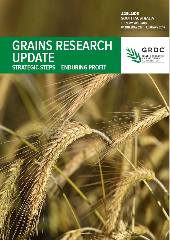 Adelaide GRDC Grains Research Update 2018 Cover