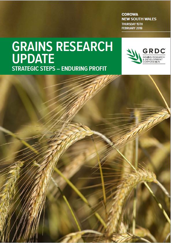 Corowa GRDC Grains Research Update Cover