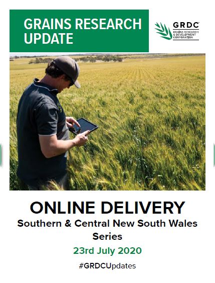 GRDC Southern & Central NSW online Grains Research Update (Moama) cover
