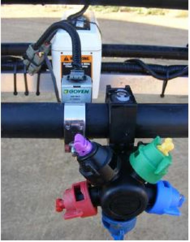 The WeedSeeker controls the nozzle using Goyen solenoids