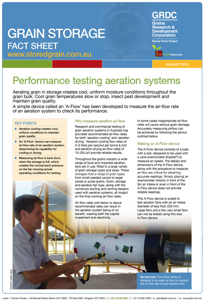 Grain Storage Fact Sheet: Performance Testing Aeration Systems thumbnail image