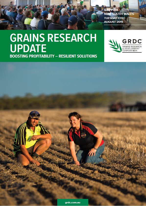 2019 Griffith GRDC Grains Research Update cover