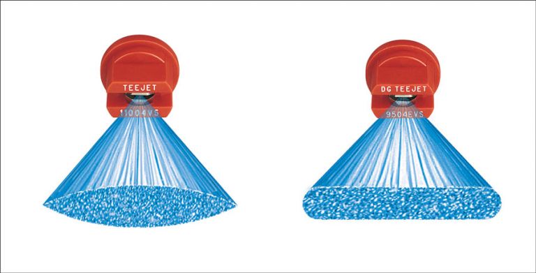 Figure 6 tapered pattern vs even pattern source teejet