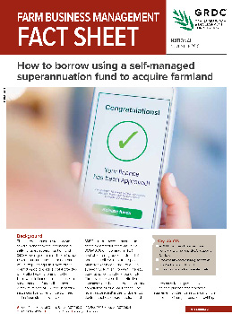 GRDC How to borrow using a self managed superannuation fund to acquire farmland cover image