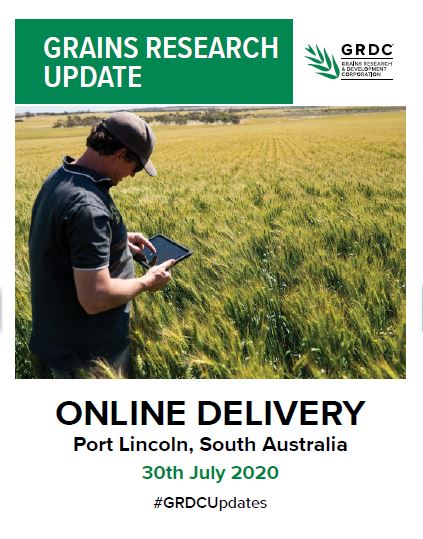 GRDC Port Lincoln Grains Research Update online delivery front cover