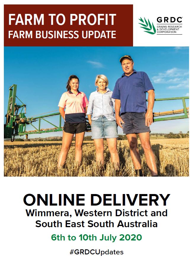 2020 Wimmera, Western District and South East South Australia online GRDC Farm Business Update cover