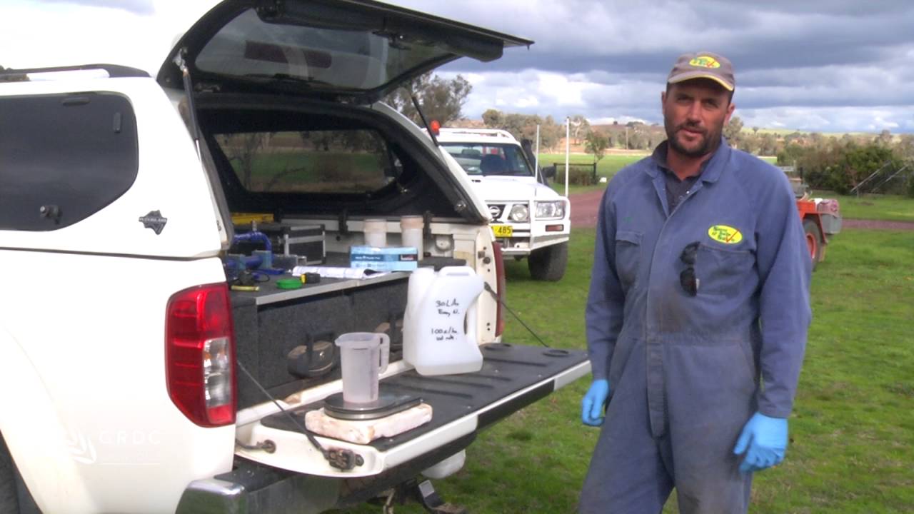 Image of Craig Day about to demonstrate the impact of density on the accuracy of the calibration