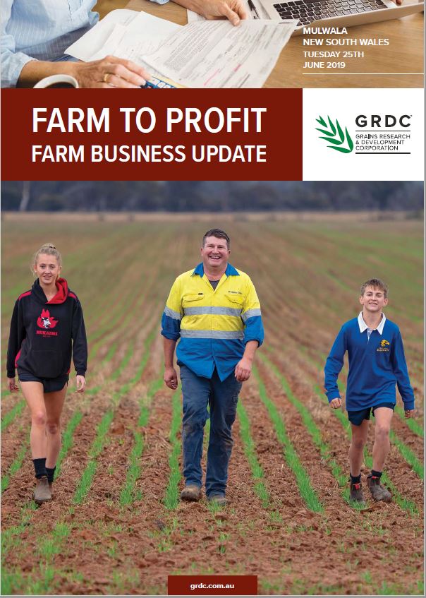 2019 Mulwala GRDC Farm Business Update cover