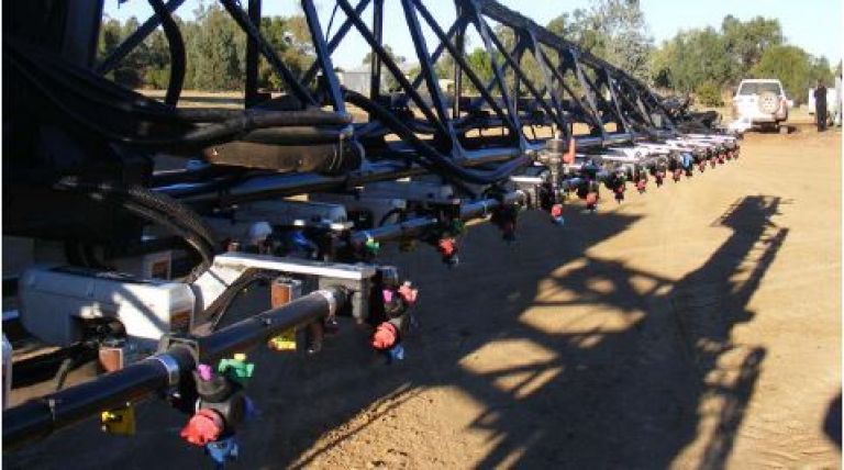 A WeedSeeker integrated with a conventional boom sprayer