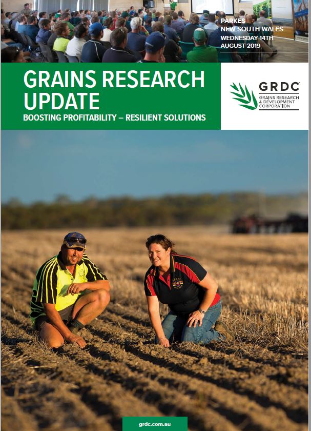 2019 Parkes GRDC Grains Research Update cover