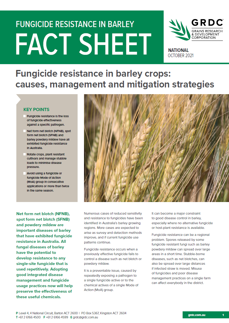 image of Fungicide resistance in Barley Fact Sheet-cover-thumbnail
