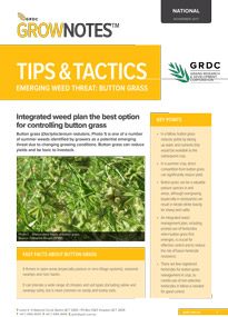 GrowNotes Tips and Tactics Emerging Weed Threat: Button Grass cover image