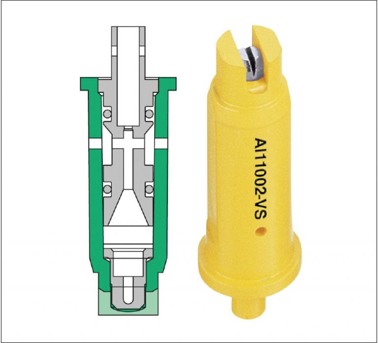 Figure 12 high pressure air induction nozzle and cross section diagram