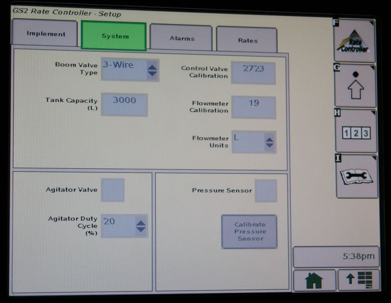 John Deere 2630 GoldAcres settings