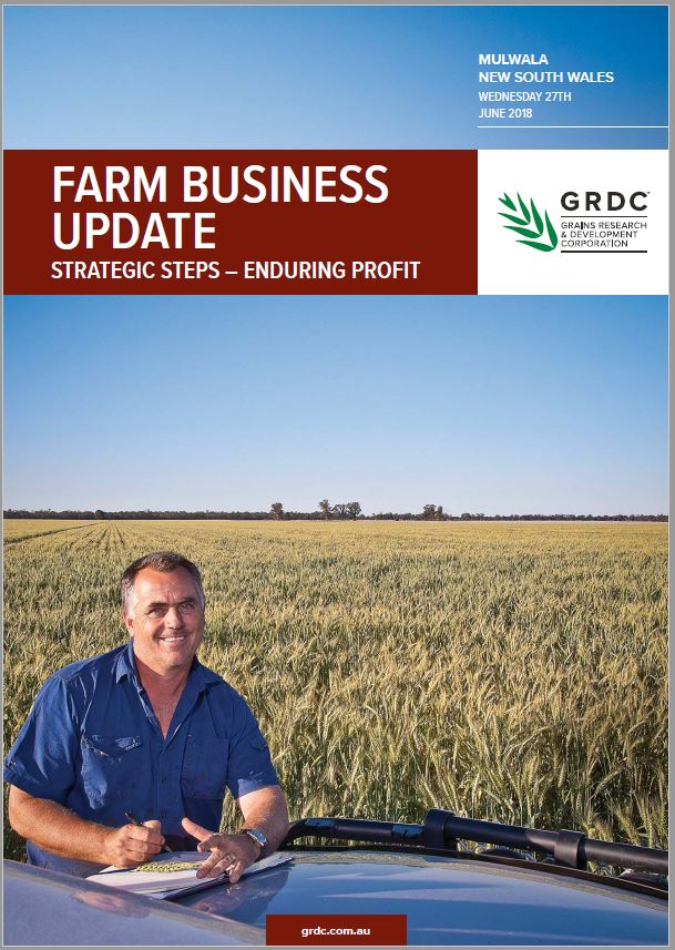 2018 Mulwala GRDC Farm Business Update cover
