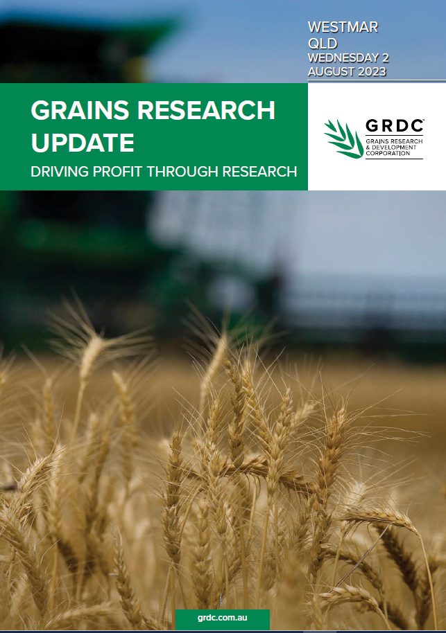 Picture of the cover of the Westmar GRDC Grains Research Update proceedings