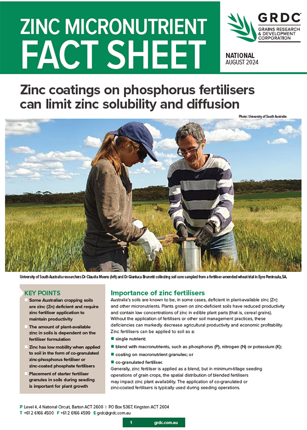 Zinc micronutrient -     GRDC