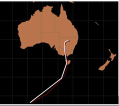 Figure 3B is a map of Australia which shows backtrack of air parcel for 29th August 2017.