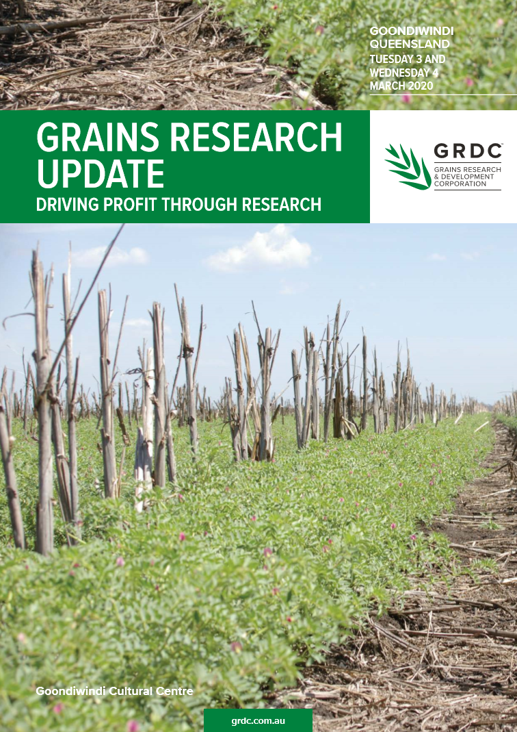 Proceedings cover for the GRDC Grains Research Update in Goondiwindi 2020