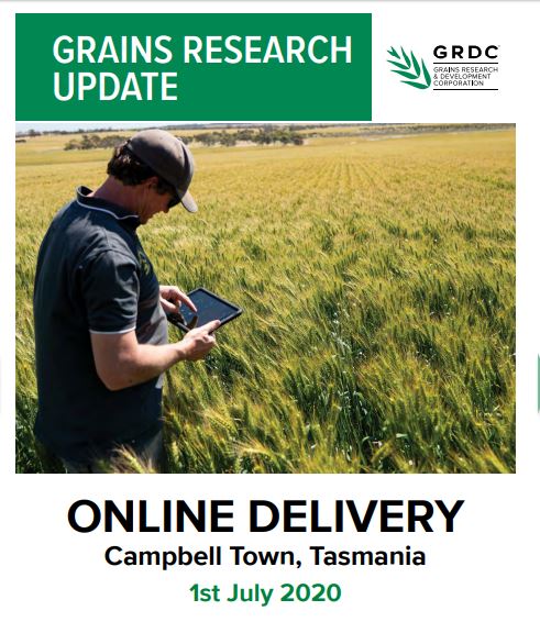 2020 Campbell Town GRDC Grains Research Update online delivery booklet cover