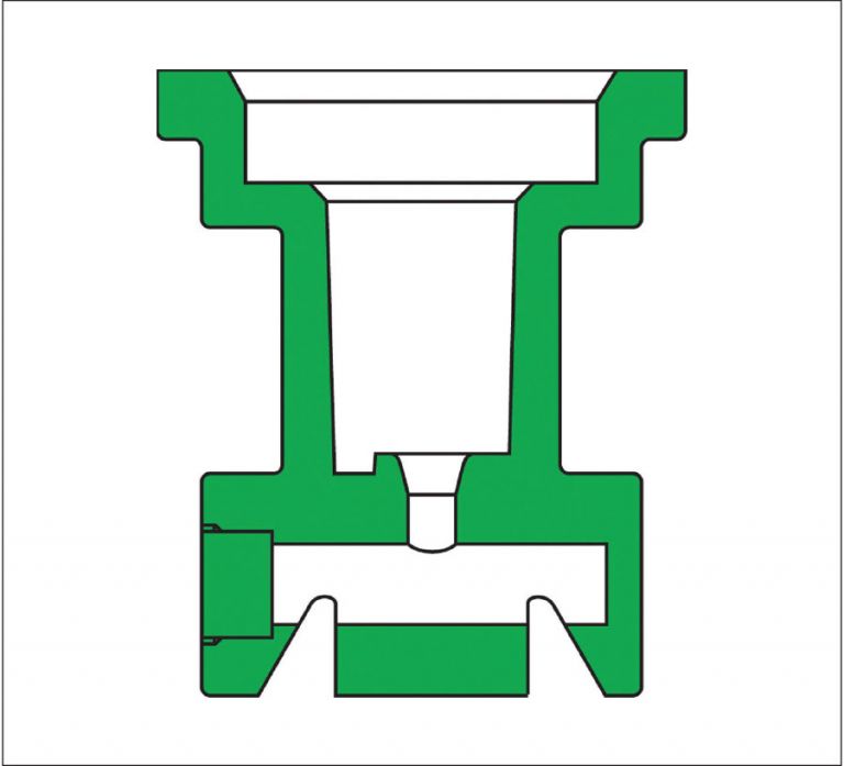 Figure 14 cross-section of a twin jet with anvil deflectors