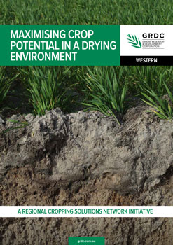 Maximising crop potential in a drying environment cover image