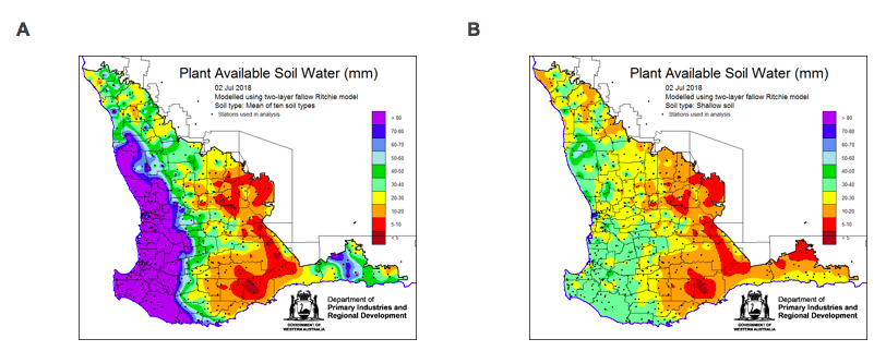 Image of soil water maps of south west, western australia 