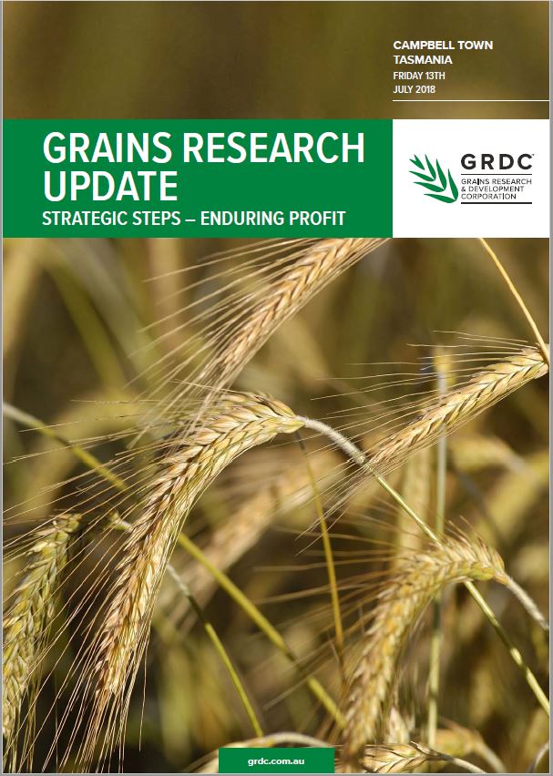 2018 Campbell Town GRDC Grains Research Update cover