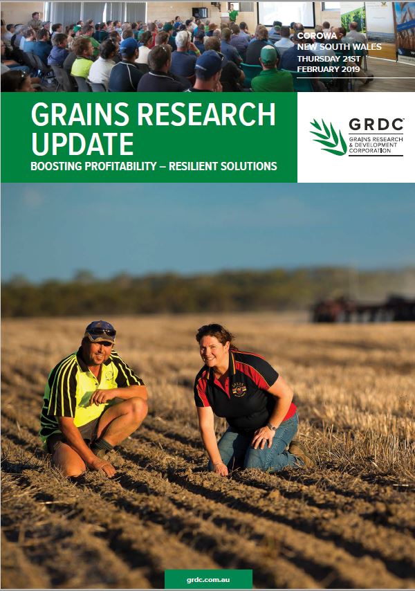 2019 Corowa GRDC Grains Research Update cover