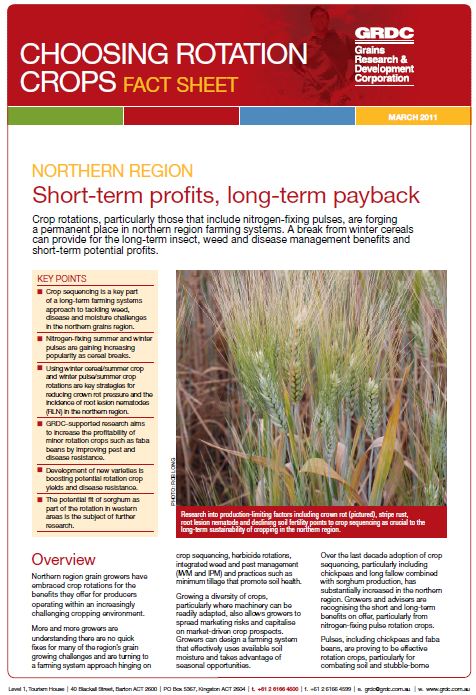 Choosing Break Crops Fact Sheet Northern Region