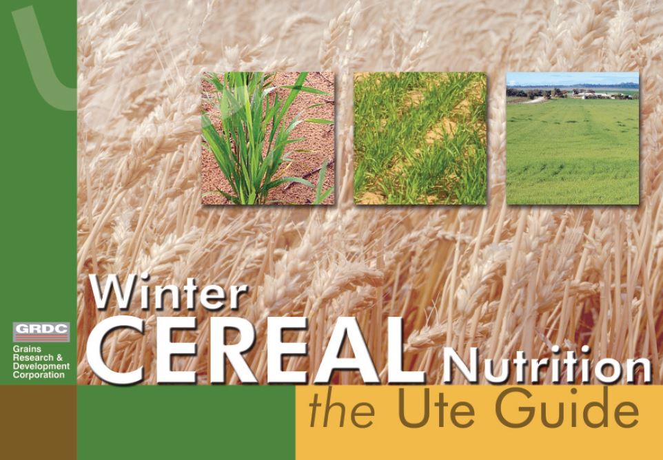 Winter Cereal Nutrition: the Ute Guide (Cover page)