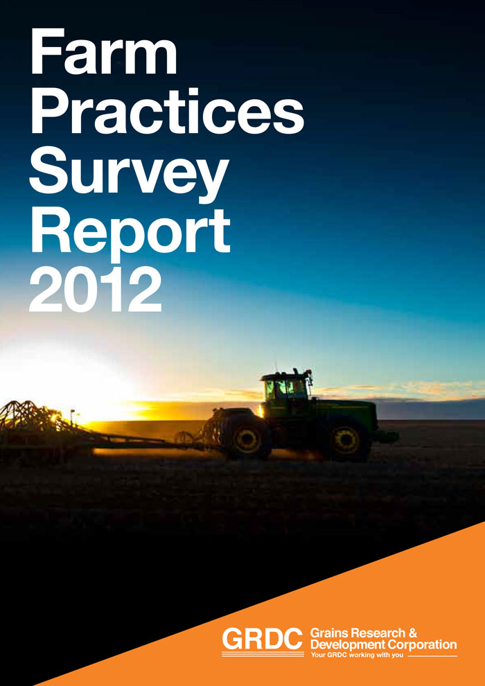 GRDC Farm Practices Survey 2012 cover