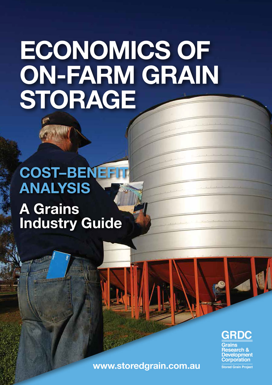 Cover page of Economics of on-farm grain storage: A grains industry guide