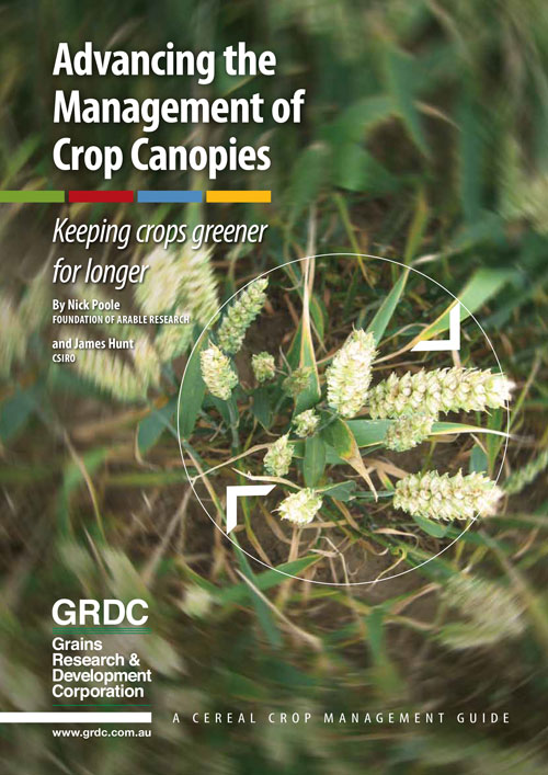 Cover page of the booklet, Advancing the Management of Crop Canopies.