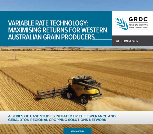 Variable Rate Technology Maximising Returns for Western Australian Grain Producers cover image