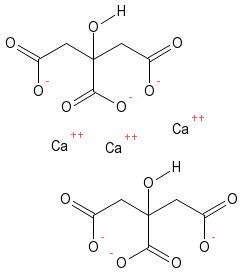 Figure 4.  The citrate molecule has three negative charges,