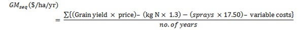 Figure 2: Equation used to calculate the gross margin.