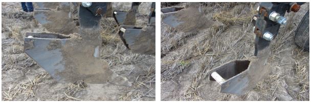 Figure 2. Soil openers on the back of deep ripping tines