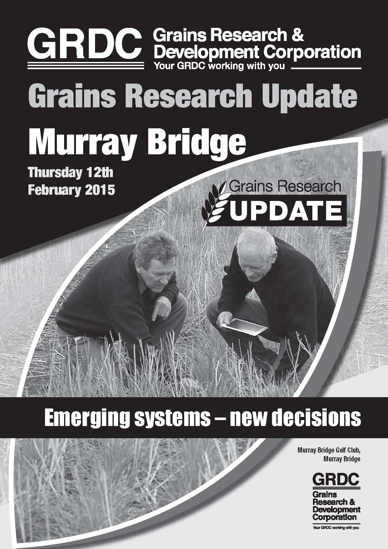 GRDC Grains Research Update Murray Bridge 2015 cover