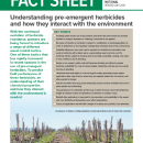 Pre-emergent herbicides fact sheet