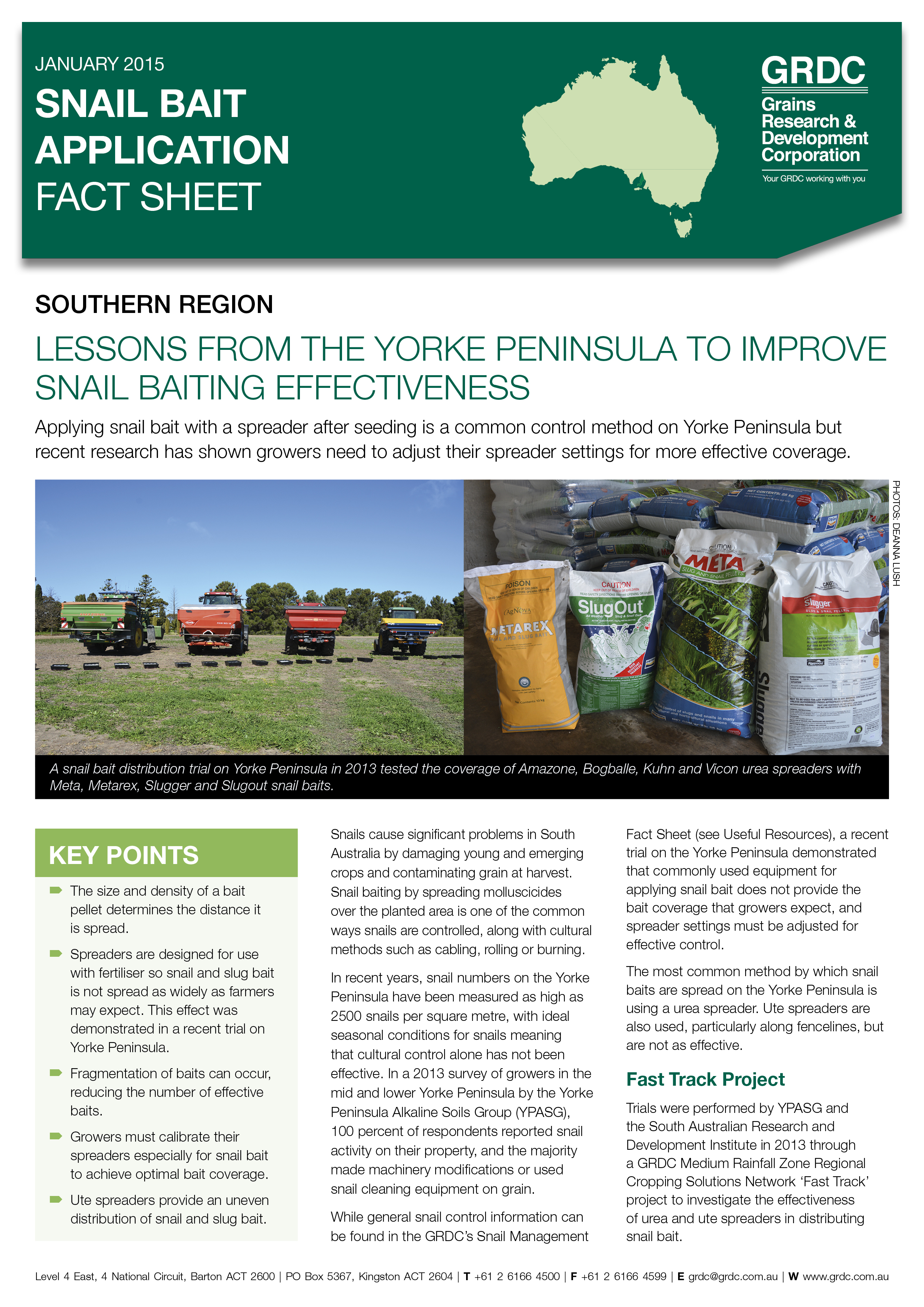 Snail Bait Distribution Fact Sheet Cover