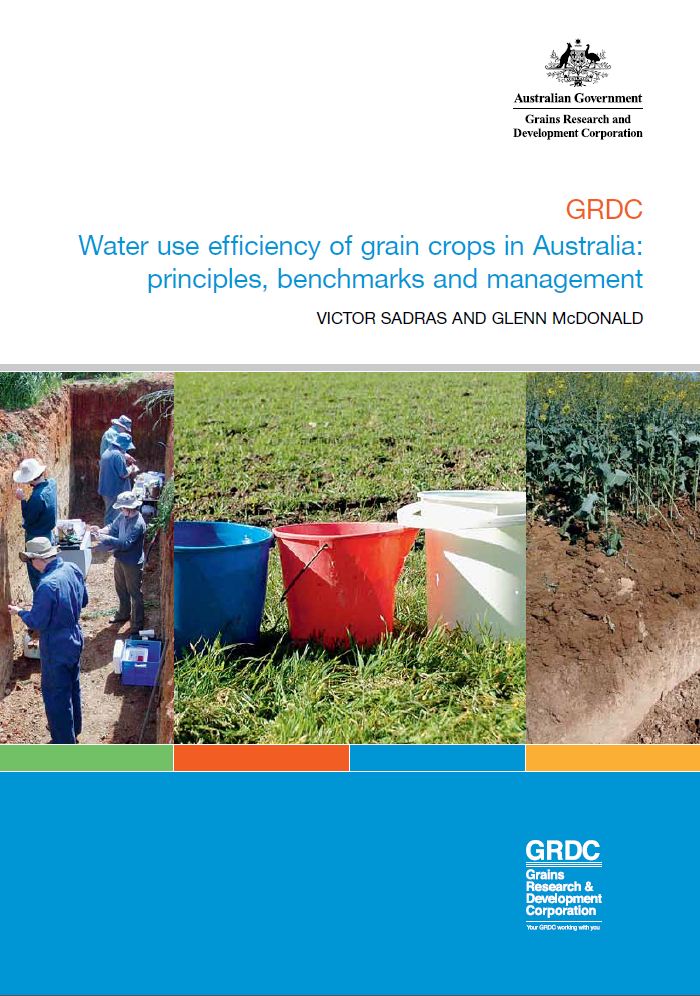Water Use efficiency of grain crops in Australia principles benchmarks and management